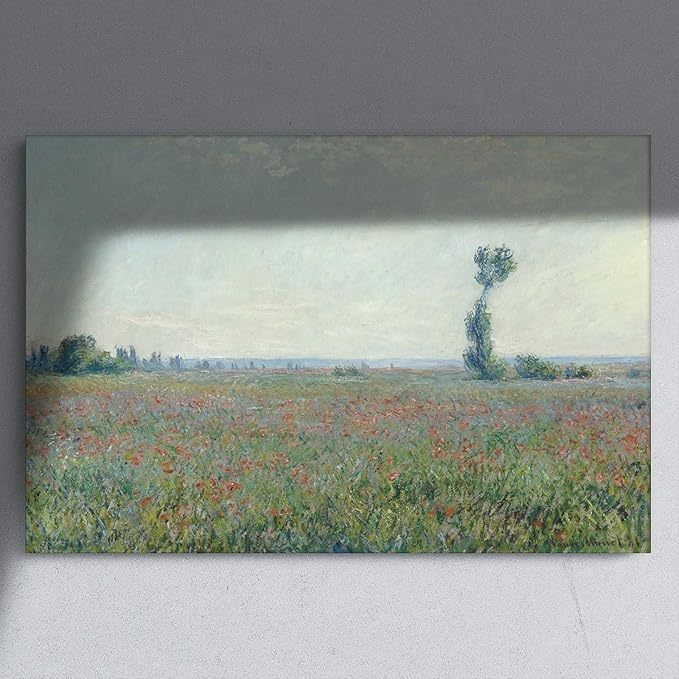 CFIOZYOS 40+ Monet Famous Print Posters Poppy Field 2 by Claude Monet Impressionism Canvas Poster Bedroom Decor Print Sports Landscape Office Room Decor Gift Unframe 20×30inch(50×75cm)