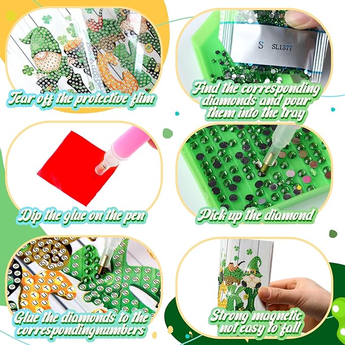 Saillong 12 Pack Christmas Diamond Painting Greeting Card Kit Holiday Diamond Art Cards with Envelopes Season Winter 5D Rhinestones Painting Making Kits for Adult DIY Craft Family Friend Holiday Gift