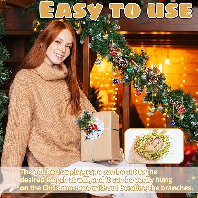 80 Pcs Christmas Mini Balls Ornaments,Colorful Imitation Pearl Pendants,Xmas Tree Hanging Decorations Rustic Ornaments for Christmas Holiday Party DIY Craft Decor