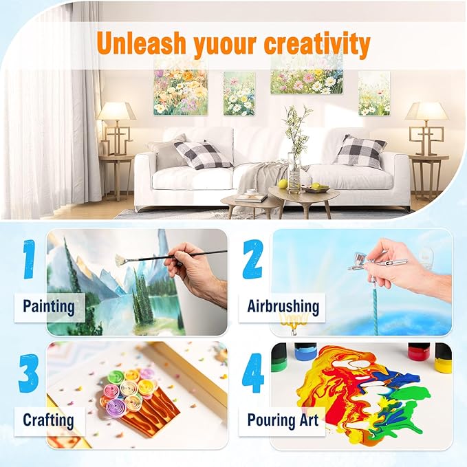 Canvas Boards for Painting 5X7-100% Cotton 12 Pack Canvas Panels for Acrylic, Oil, and Watercolor - Ideal for Artists and Hobbyists