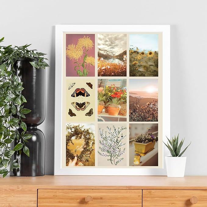 Artivo Aesthetic Wall Collage Kit, Cottagecore & Boho Nature Posters, Bedroom Decor for Teen Girls, 50 Set 4x6 inch