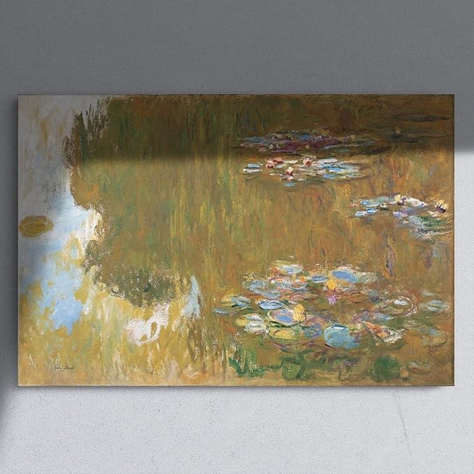 CFIOZYOS 40+ Monet Famous Print Posters The Water Lily Pond by Claude Monet Impressionism Canvas Poster Wall Art Print Bedroom Decor Office Room Kitchen Decor Gift Unframe 12×18inch(30×45cm)