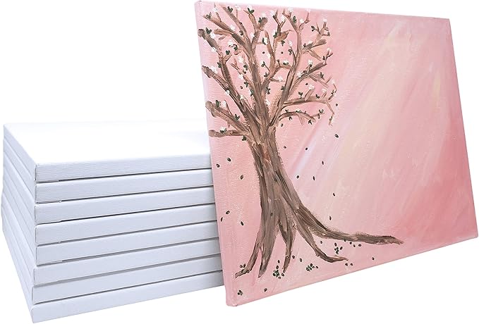 milo Stretched Artist Canvas | 16x20 inch | Value Pack of 6 Canvases for Painting, Primed & Ready to Paint Art Supplies for Acrylic, Oil, Mixed Wet Media, & Pouring, 100% Cotton with Pine Wood Frame