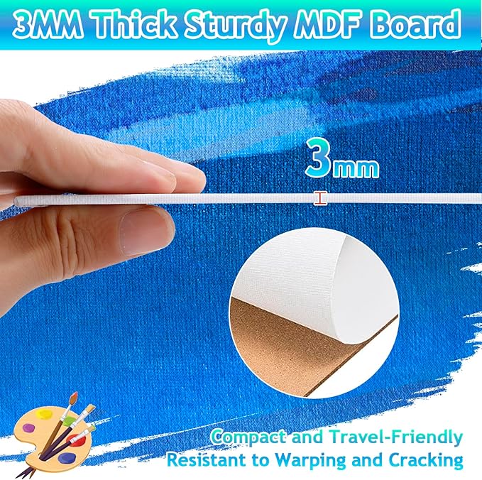 28 Pack Canvas Boards for Painting, White Canvas Panels, Multi Pack 5x7, 8x10, 9x12, 11x14 Gesso Primed Acid-Free Painting Canvases, Blank Canvases for Watercolor Acrylic Oil Tempera Paints