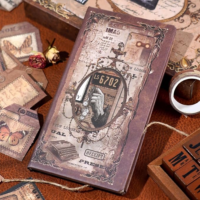 Funto Scrapbooking Kit, The Love Poems Series- Vintage Items, Perfect for Bullet Scrapbooking Materials, Planner DIY Craft Collage