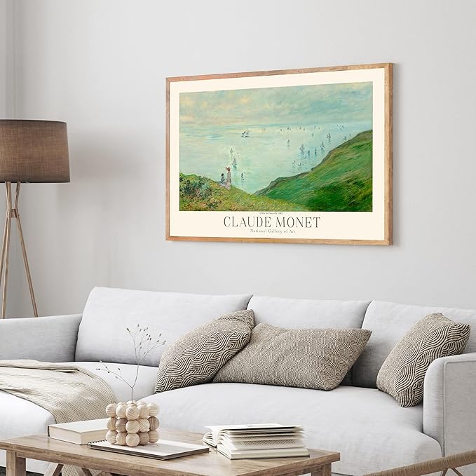 Claude Monet Prints - Museum Gallery Exhibition Poster, Vintage Art Work - Home Office Wall-Decor (Collection 1) - 18x24 Inches