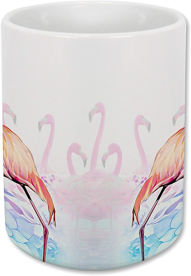 Sweet Gisele | Flamingo Mug | Ceramic Coffee Cup | Rich and Vibrant Colors | Perfect Holiday Gift | Dishwasher & Microwave Safe | Great Novelty Item Animal Mugs | 15 Fl. Oz