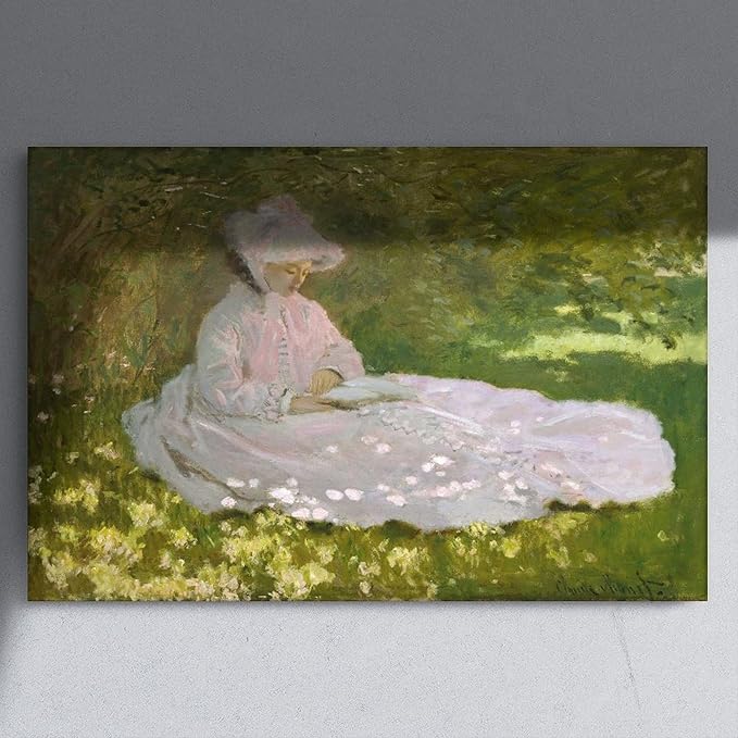 40+ Monet Famous Print Posters Springtime by Claude Monet Impressionism Poster Print for Room Aesthetics Canvas Wall Art Print Unframe 20×30inch(50×75cm)