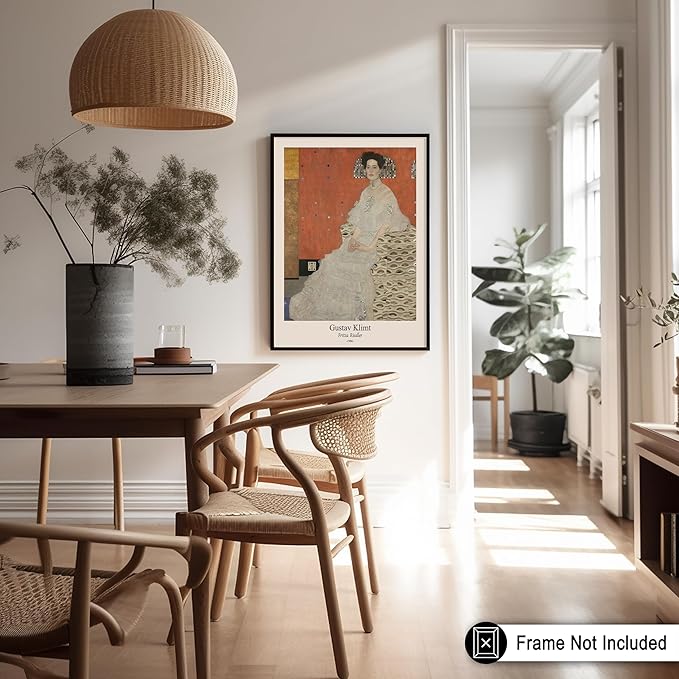 Poster Master Vintage Gustav Klimt Poster - Retro Fritza Riedler Print - Art Nouveau - Portrait Art - Symbolism Art - Aesthetic Art - Classic Painting - Living Room Decor - 16x20 UNFRAMED Wall Art