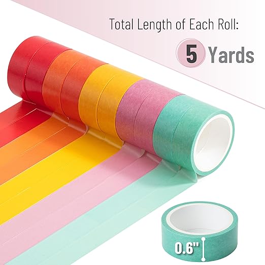 Mr. Pen Washi Tape Set, 10 Rolls, Summer Design, Decorative Tape, Washi Tapes, Scrapbook Tape, Craft Tape