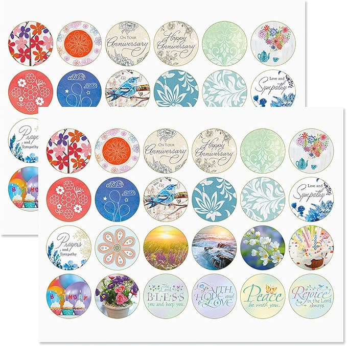 Current Faith All Occasion Value Pack - 20 Cards With Envelopes, Celebration, Get Well, Sympathy, Birthday, Anniversary & Thinking of You Variety, Large 5" x 7" Assortment, 20 Design Set