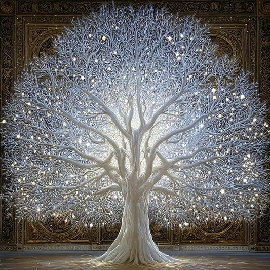 CSZPPQAF 5D Diamond Painting Kits for Adults, Luminous Tree of Life Diamond Art Kits for Adults Beginner, DIY Full Drill Gem Art Paint by Diamonds Dots Crafts Kits for Home Decor 13.7x13.7Inch