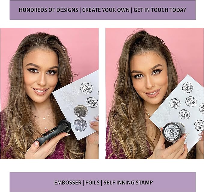 Book Embosser by StampBoss, Custom Made with Your Choice of Design. from The Library of, Personalized Gift. Add Gold foils