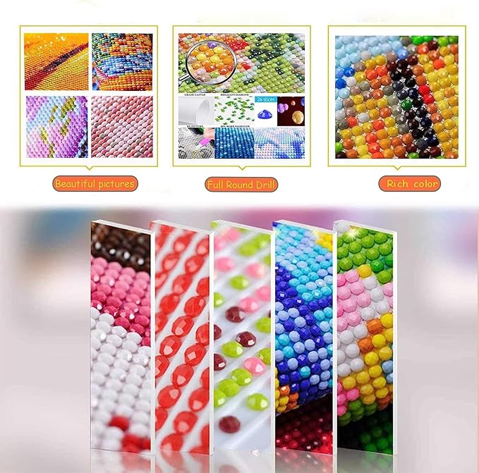 GXGLLPZBY DIY Tiger Animal Diamond Painting Kits, 5D Diamond Art for Beginners Adults, Round Full Drill Diamond dot Art Kits,Gem Art for Adults Home Wall Decor 11.8x15.8in