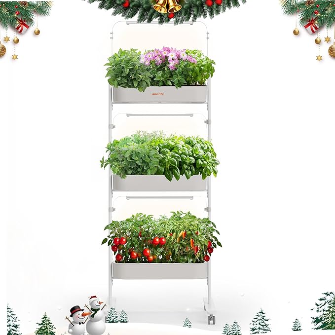 SUNCOZE 3-Tier Hydroponics Growing System Kit with 36 Pods – Full Spectrum Grow Lights, Hydroponic System Equipped with Smart Controller, Indoor Herb Garden Kit for Vegetables, Herbs, Fruits&Flowers