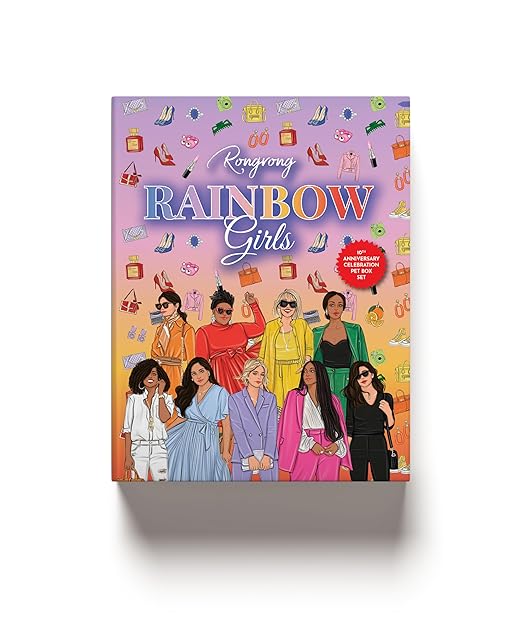 Rongrong Rainbow Girls Set of 9 Pre-Cut PET Tapes - Planners, Calendars, Journals – Aesthetic Premium Quality Hand Drawn