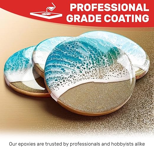 MAS Epoxies Art Pro Epoxy Clear Kit 2-Quart (1-Quart Resin and 1-Quart Hardener) Low Viscosity and Enhanced UV Resistance, Ideal for Jewelry Making, Flower Preservation, and Other Resin Crafts