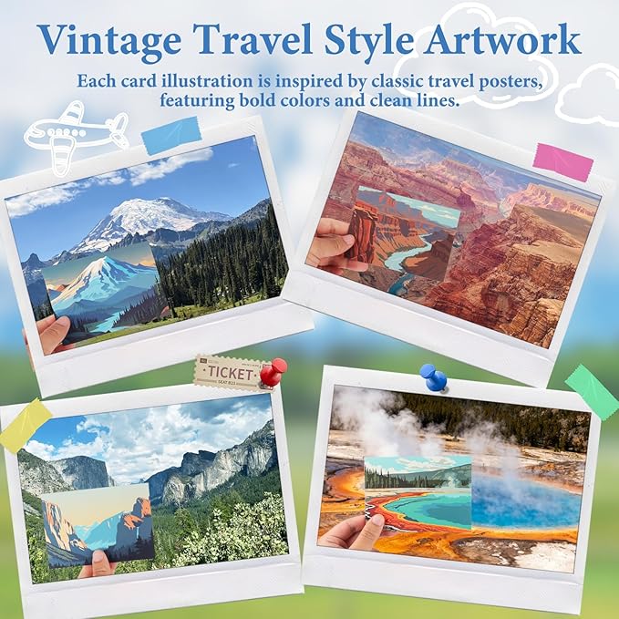 48 Pack Blank Cards and Envelopes, National Parks Blank Greeting Cards, Blank Cards for All Occasion