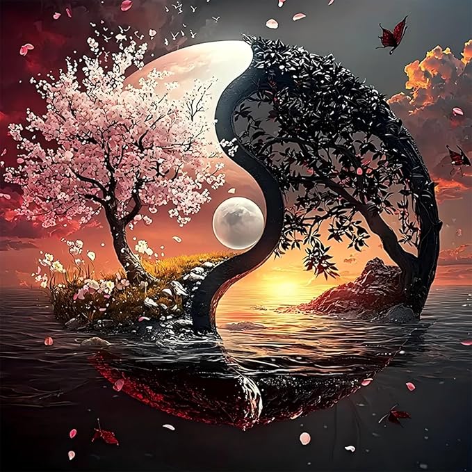 mrpwnle Tree of Life Diamond Art Kits for Adults, Tree of Life Diamond Painting Kits for Adults, 5D Diamonds Painting, DIY Full Drill Gem Art Crafts Kit Home Wall Decor Gifts 13.8x13.8 inch