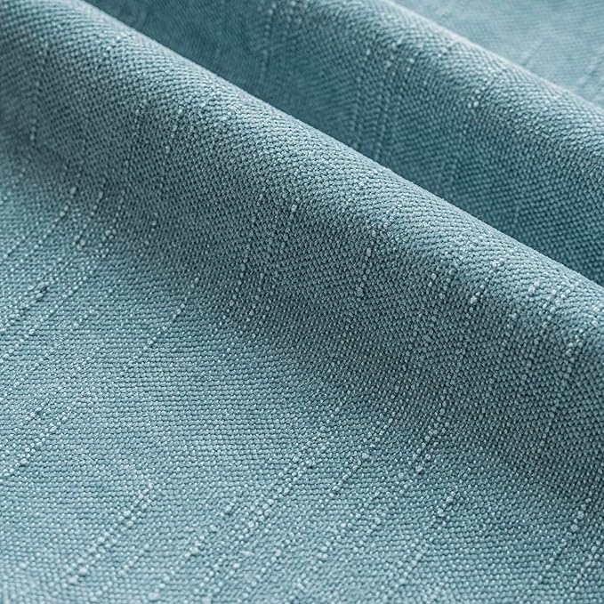 Foindtower Pack of 2 Textured Chenille Throw Decorative Pillow Covers Square Accent Solid Cushion Cover Neutral Farmhouse Pillow Case for Couch Sofa Bedroom Living Room 18x18 Inch,Light Blue