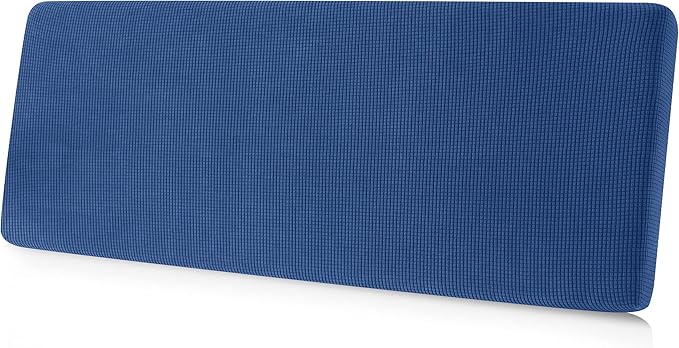 CHUN YI Medium Couch Cushion Cover Stretch for Loveseat, Sofa Seat Slipcovers for Pets, Suitable for Armchair Loveseat Sofa with Spandex Jacquard Washable Fabric(Medium,French Blue)