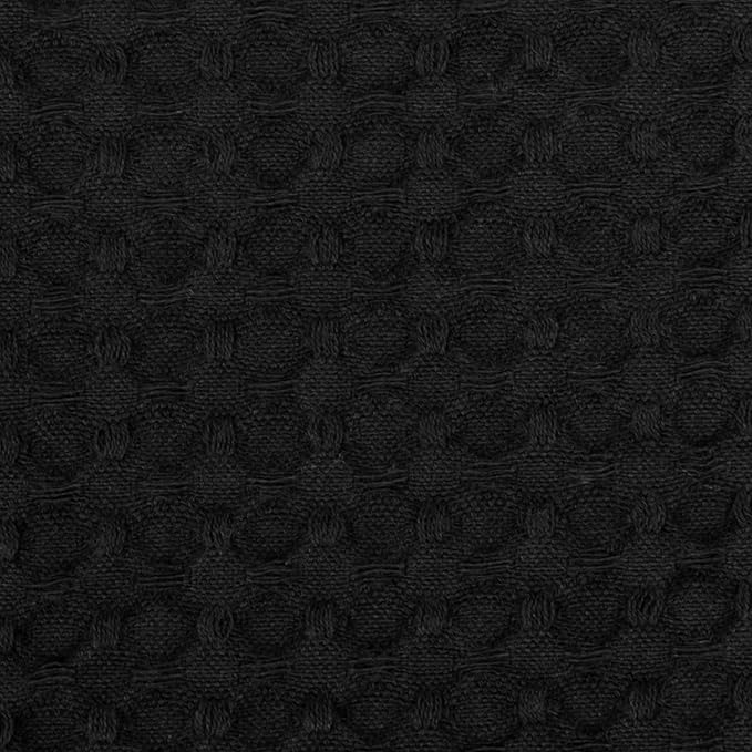 100% Fine Cotton Blanket Luxurious Weave Stylish Design Soft and Comfortable All Season Warmth, King, Waffle Weave Black (Pack of 6)