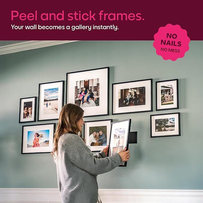 Mixtiles Official - Custom Photo Tiles - Personalized Printed Photos - Magnetic Wall Frames - Adhesive Sticker, No Nails - Various Sizes and Frames - wild-visual-7-Tile - Canvas Frame