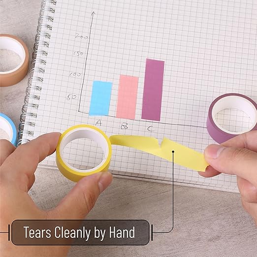 Mr. Pen- Washi Tape Set, 10 Pack, Decorative Tape, Washi Tapes, Colored Tape, Scrapbook Tape