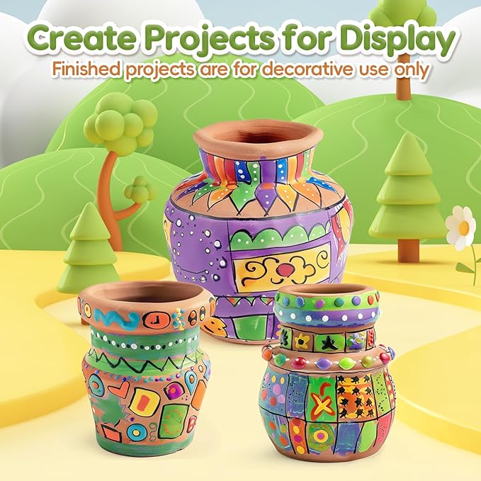 Skirfy Pottery Wheel for Kids Clay Sculpting Tools & Painting Kit,DIY Kits Clay Maker for Beginners with 6 Packs Clays, ChristmasThanksgiving Birthday Gift Toys,Art&Crafts Kits for Ages 6-8 8-12