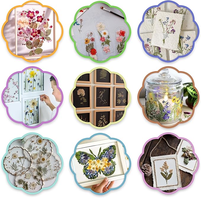 ECOHOME Flower Press Kit for Preserving Plants and Pressed Flowers - Empower Your Creativity with Botanical Art & Craft Supplies to Preserve Cherished Nature Memories