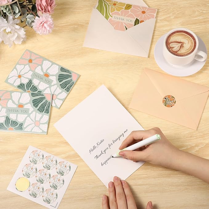 Thank You Cards with Envelopes, 36 Pack Thank You Cards Bulk with Envelopes & Stickers 4x6 Inch Greeting Card for Birthday, Wedding, Baby Shower, Graduation, Bridal Shower, Business