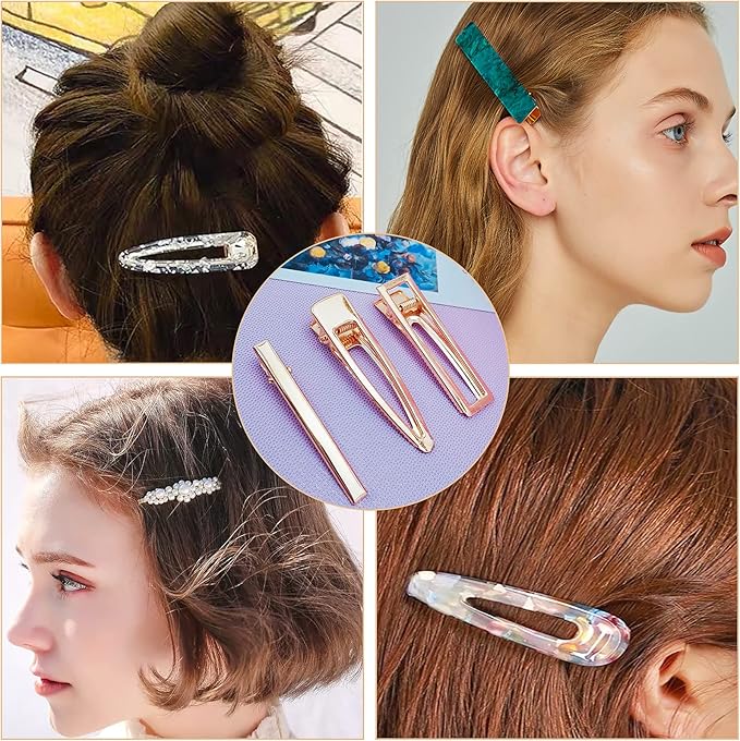 120 PCS Gold Metal Hair Clips-Smooth Alligator Clips for Hair,Duck Bill Design for Secure Hold-Ideal for Styling,Makeup,and Sports-DIY Craft Accessories for Hair Decorations（not have a mold）