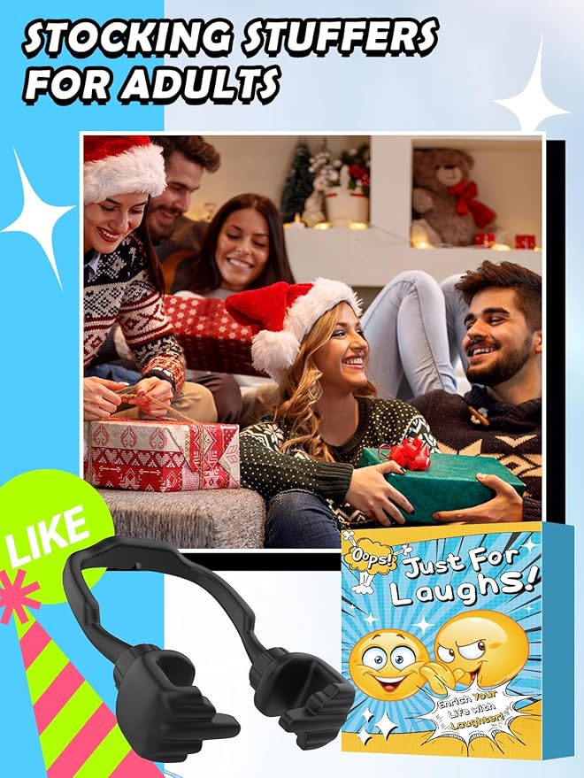 Stocking Stuffers for Teens Boys Gifts for Men Adults: Lazy Cell Phone Stand Unique Gesture Phone Holder for Desk Gifts for Teenager Girls Women Cool Gadget Funny Christmas White Elephant Gag Gifts