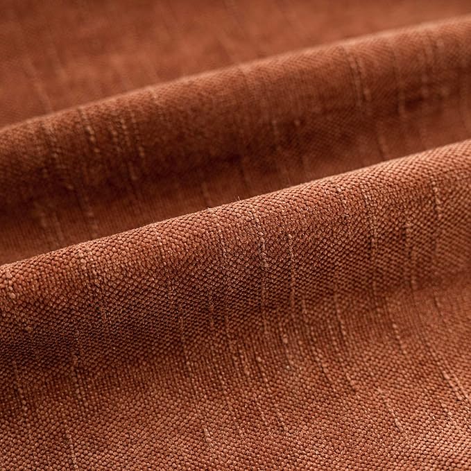 Foindtower Pack of 2 Soft Textured Throw Decorative Pillow Covers Lumbar Accent Solid Cushion Cover Cozy Farmhouse Pillow Case with Zipper for Couch Sofa Bed Living Room 12x20 Inch, Burnt Orange