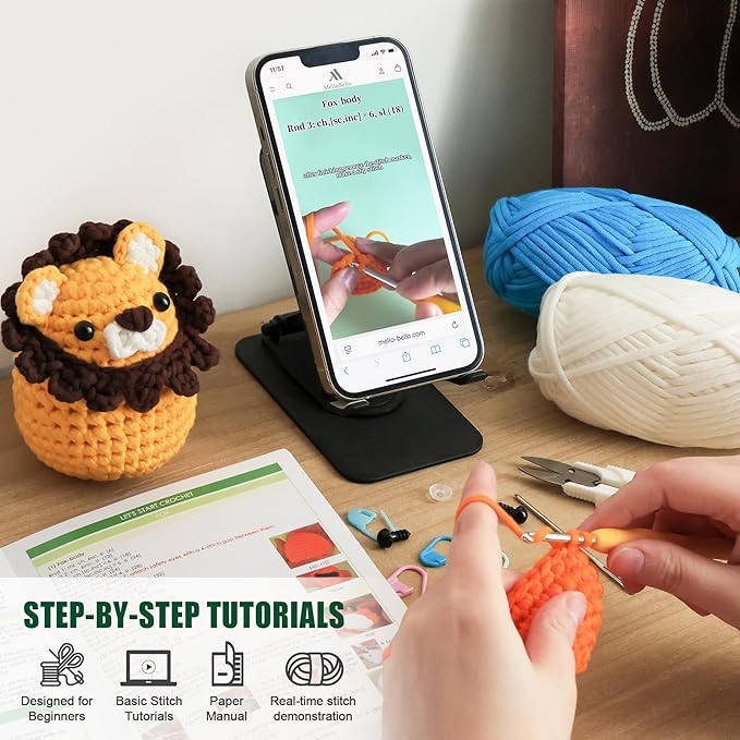 Crochet Kit for Beginners Kids - Beginner Crochet Kit for Kids Adults Animals Amigurumi Crochet Kit Easy Crochet Kit for Beginners with Tutorials Learn to Crochet Gift for Kid - Forest Friends