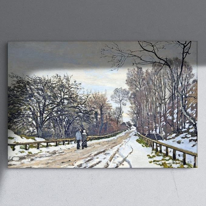 40+ Monet Famous Print Posters The Road to The Farm of Saint-Simeon by Claude Monet Impressionism Canvas Poster Bedroom Decor Print Sports Landscape Office Room Decor Gift Unframe 12×18inch(30×45cm)