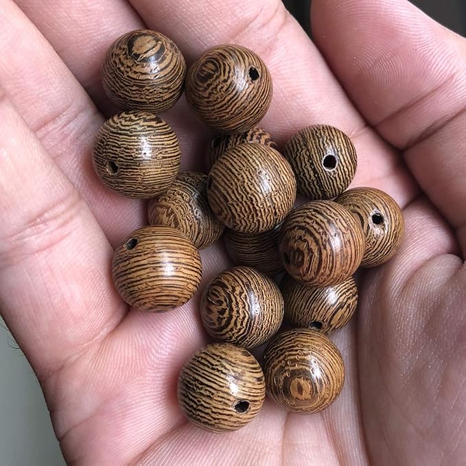 CarpenterC 500pcs 8mm Gorgeous Natural Round Polished Rosewood Loose Beads for Jewelry Making DIY Handmade Crafts