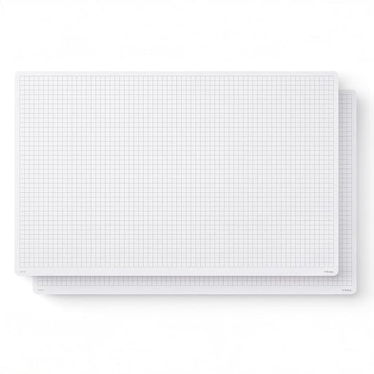 Notsu Graph Notepads 11 x 17 inch, 2 Pack | Large Graphing Double Sided Drafting Pads with 1/4" Quad Grid Premium Thick Paper 120gsm