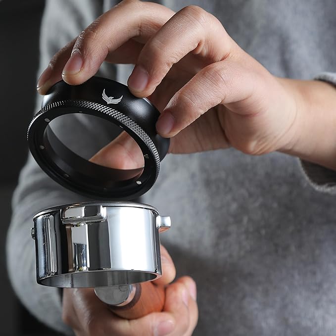 58mm Espresso Machine Accessories Kit Includes Coffee Tamper, Distribution Tool, Tamping Box, Puck Screen, Portafilter Funnel for Perfect Espresso Shots