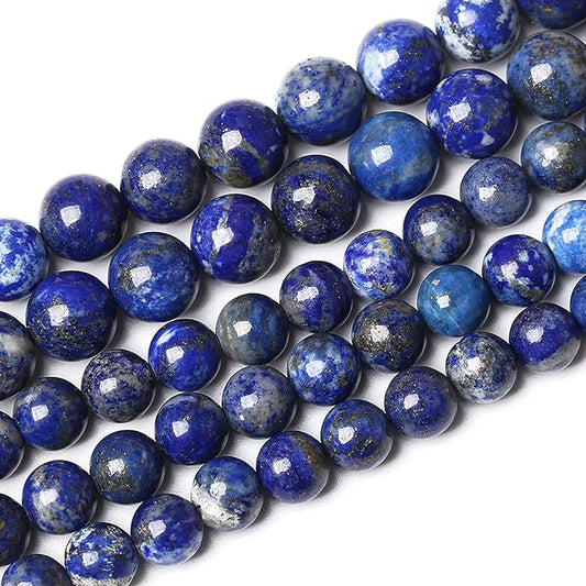 45PCS 8mm Natural Lapis Lazuli Gemstone Blue Stone Round Loose Spacer Beads for Jewelry Making DIY Bracelet Necklace 15 Inch,Energy Stone Healing Power(8mm, Lapis Lazuli)
