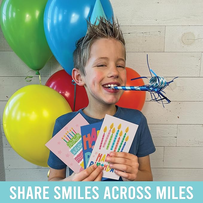 Hadley Designs Happy Birthday Cards Bulk with Envelopes - 54 Assorted Birthday Cards for Kids & Adults, Bulk Greeting Card Pack for Office, Generic Bday Notecards with Envelopes, Designed in USA