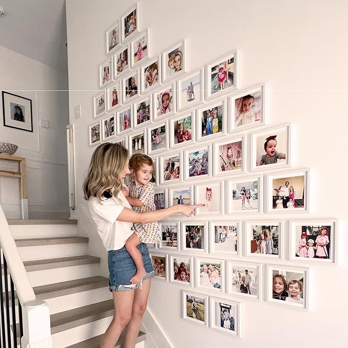 Mixtiles Official - Custom Photo Tiles - Personalized Printed Photos - Magnetic Wall Frames - Adhesive Sticker, No Nails - Various Sizes and Frames - 8x8-tiles-Tile - Clean Frame