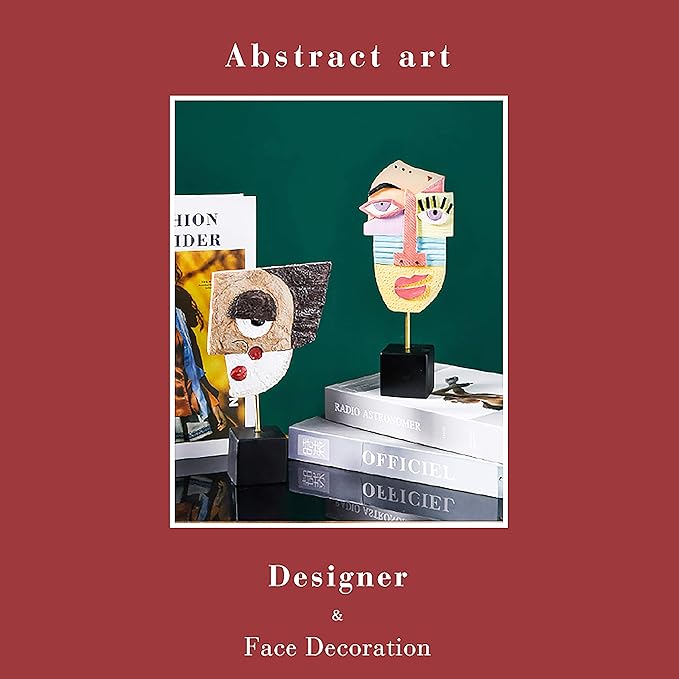 HCCMLOVE High Spirits - Handcrafted Resin Abstract Sculpture for Home Decor, Modern Book Shelf TV Stand, Living Room, Dining Room Table, Bedroom, Office Desktop, Cabinets Decorative Ornaments