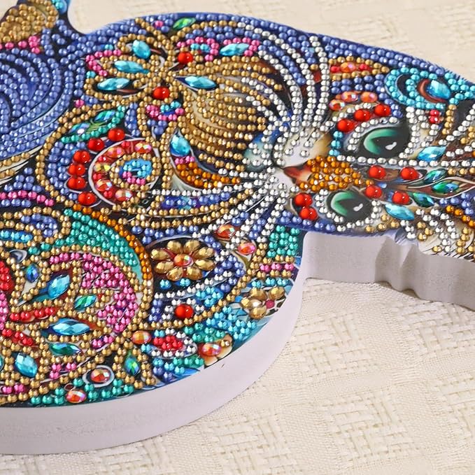 Yanfairy Tabletop Diamond Art Kits for Adults - Cat Diamond Painting Figurines Ornaments, DIY 5D Diamond Art Statues Diamond Dots Sculpture Special Shaped Paintings with Diamonds Gem Art and Crafts