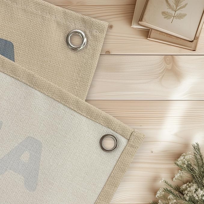 Blue Coastal Decor, Aloha Howdy Hello Banner, Vintage Coastal Cowgirl Decor Aesthetic, Coastal Granddaughter Room Decor, Linen Banner Wall Hanging Banner Flag