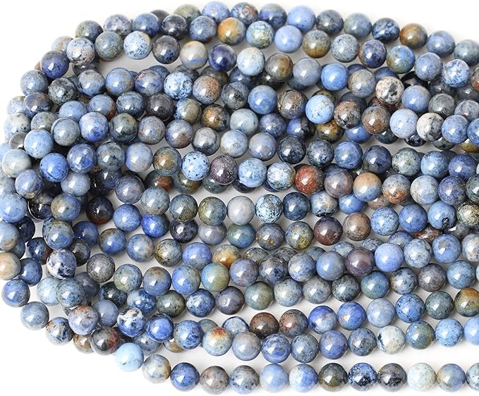 45PCS 8mm Natural Sunset dumortierite Gemstone Beads Round Loose Beads for Jewelry Making 1 Strand 15"