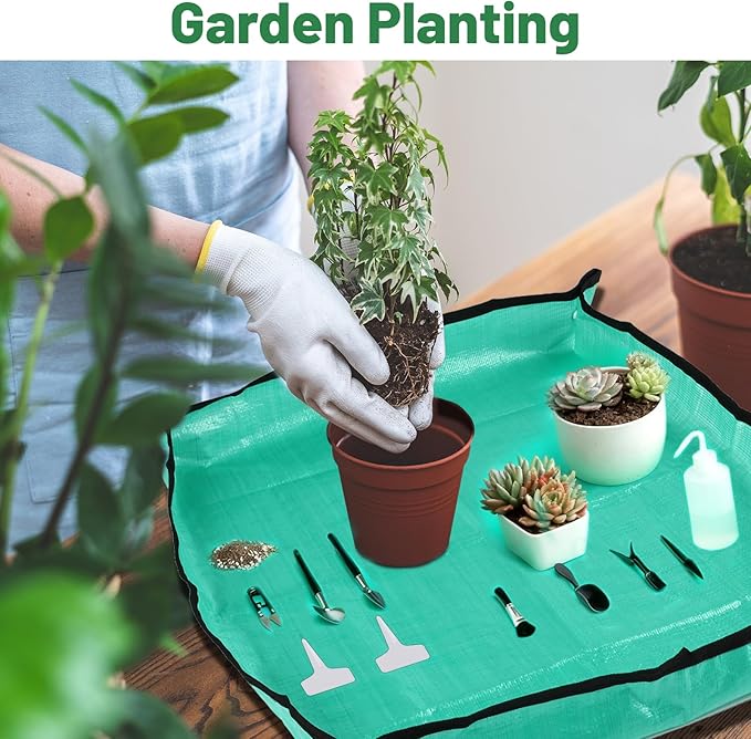 30Pcs Gardening Repotting Kit, Mini Gardening Tools Kit for Indoor Outdoor Transplanting, Fairy Plant Care, Potting Cactus Bonsai Plantin