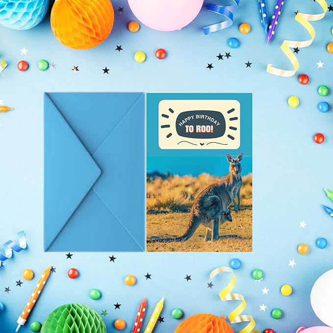 Imperial Designs 40 Pack Funny Punny Birthday Cards with Envelopes and Stickers - 20 Unique Designs - for Kids, Office, Teachers - Assorted Bulk Animal Birthday Cards (Medium, 4x6'', Blank Inside)