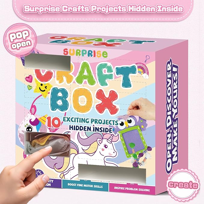 Sewing Kit for Kids Beginner, 10 Easy DIY Projects of Stuffed Animal Dolls & Purse Handbags, Learn to Sew with Felt Embroidery Craft, Arts & Crafts Gift for Girls & Boys Ages 6-12