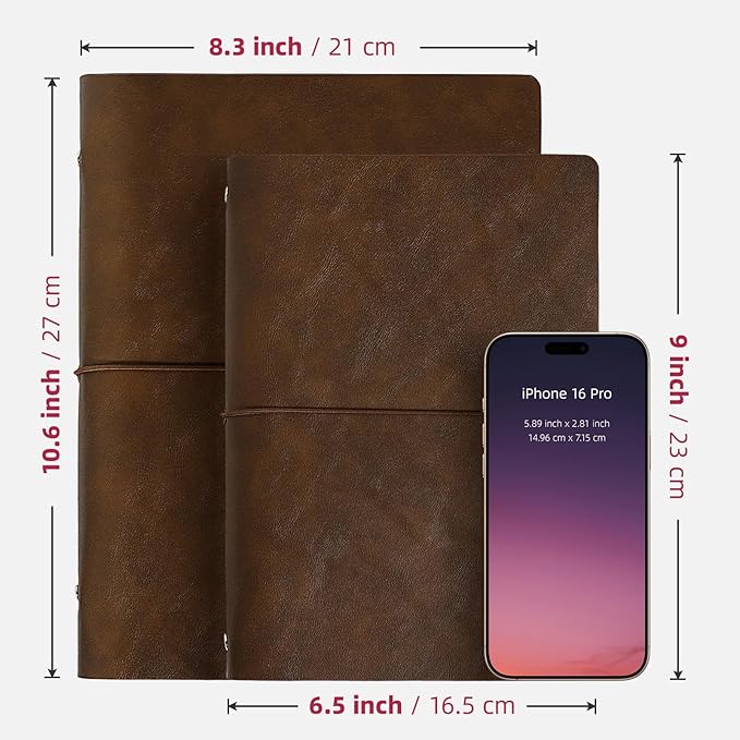 Vienrose Photo Album Scrapbook Kit, 3 Ring Faux Leather Cover DIY Memory Book Kraft Paper with 50 Sheets 100 Pages, Vintage Scrapbooking Supplies Set for Wedding, Anniversary, Family, Gifts, Brown